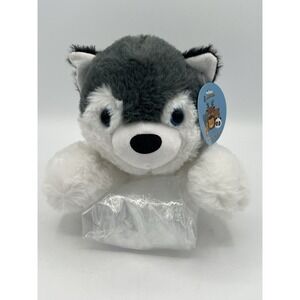 Kids Calplush 10" Dog blue, black, white‎ Plush Blue Eyes Stuffed animal